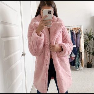 Apparis x Juicy Couture Britney Faux Fur Coat Pink